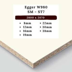 EGGER BLANC LISS KAOLIN 19MM 980 280X207 REF W980 SM - E1 P2 M2